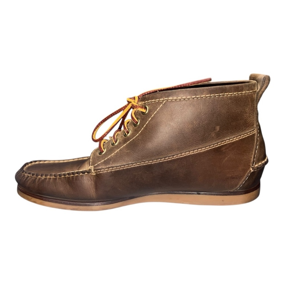 LL Bean Signature Eastport Moc Chukka Boots Mens 9.5 D Brown Leather 281251 - Picture 5 of 8